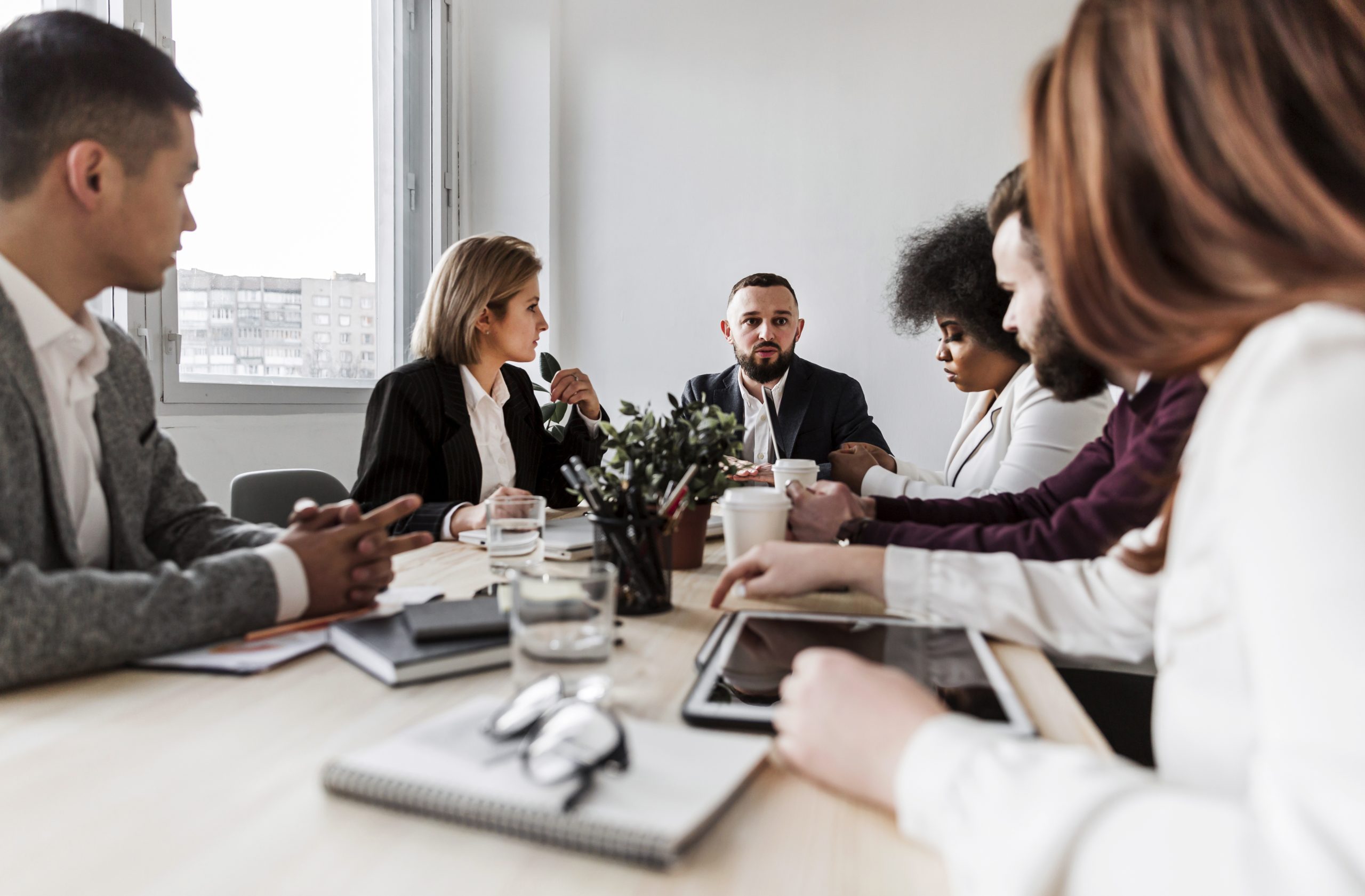 front-view-business-people-talking